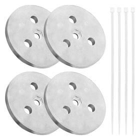 Dairrr Fuuu pool zinc anode plate four-pack, front view illustrating compact corrosion protection.