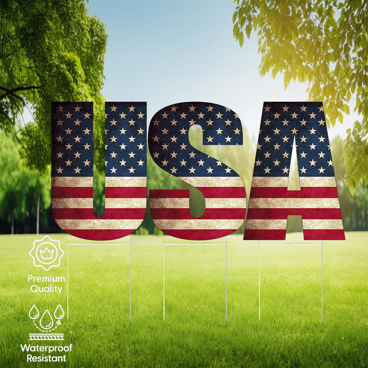 DAJDC weatherproof yard sign withstands sun and rain for lasting use.