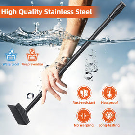 DAKEPOLE wide rake head suits kamado grills for efficient cleaning