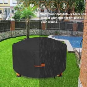 Dalema round cover includes adjustable elastic hem cord for a snug fit.