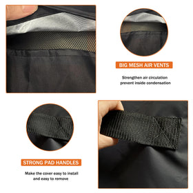 Dalema cover features front air vent for improved ventilation.