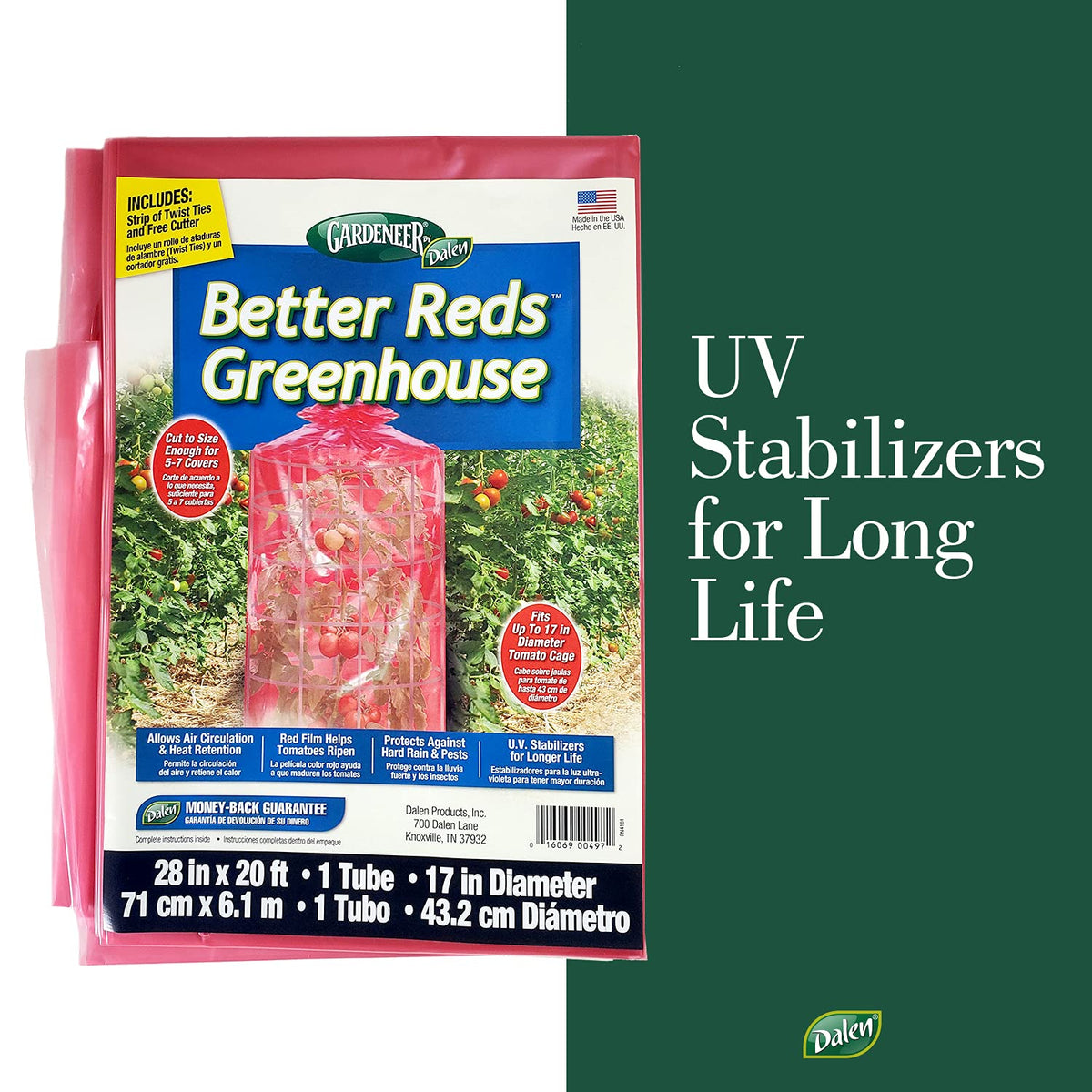 Dalen Better Reds acts as pest barrier protecting early tomato development