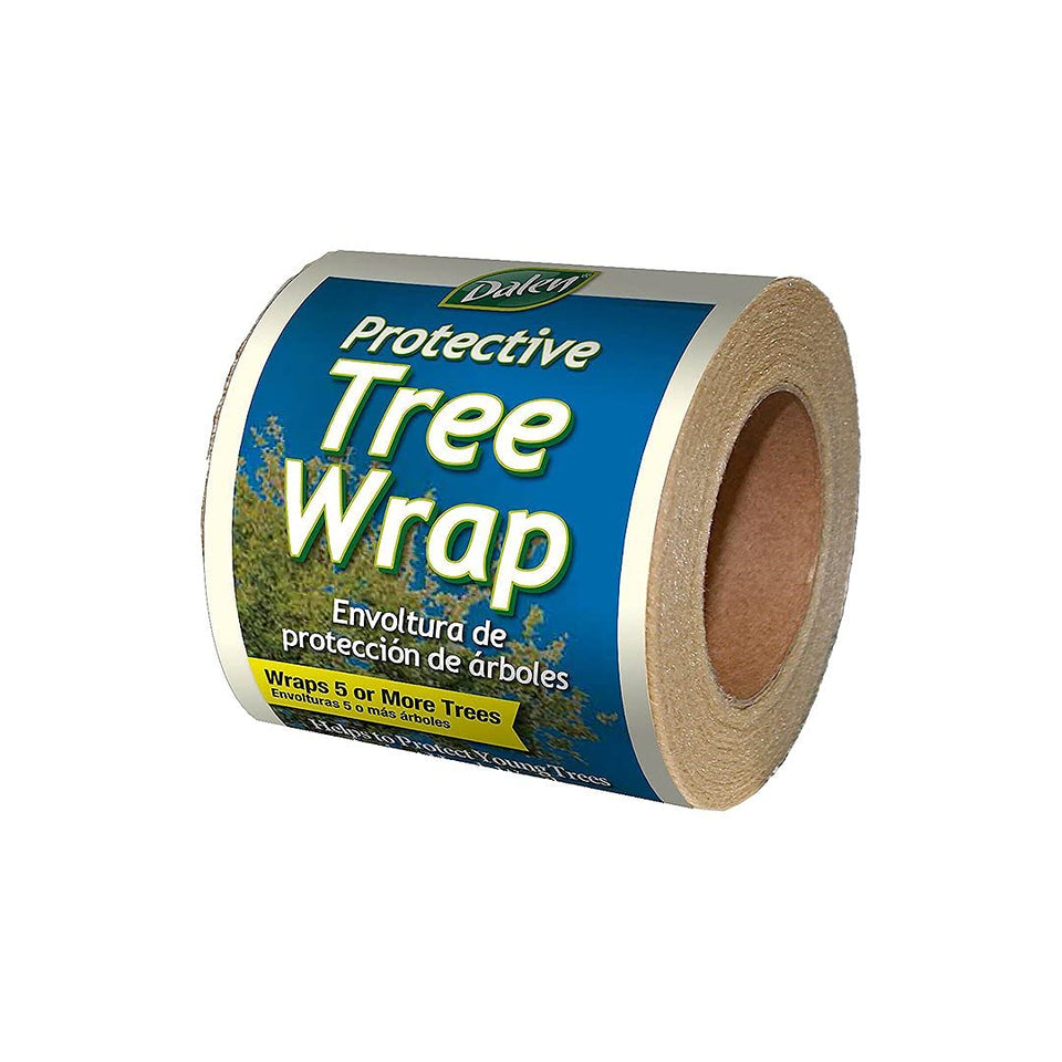Dalen Gardeneer protective wrap spool ready to protect a young tree