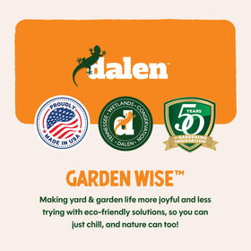 Dalen sand-filled base keeps the decoy standing securely in gardens.
