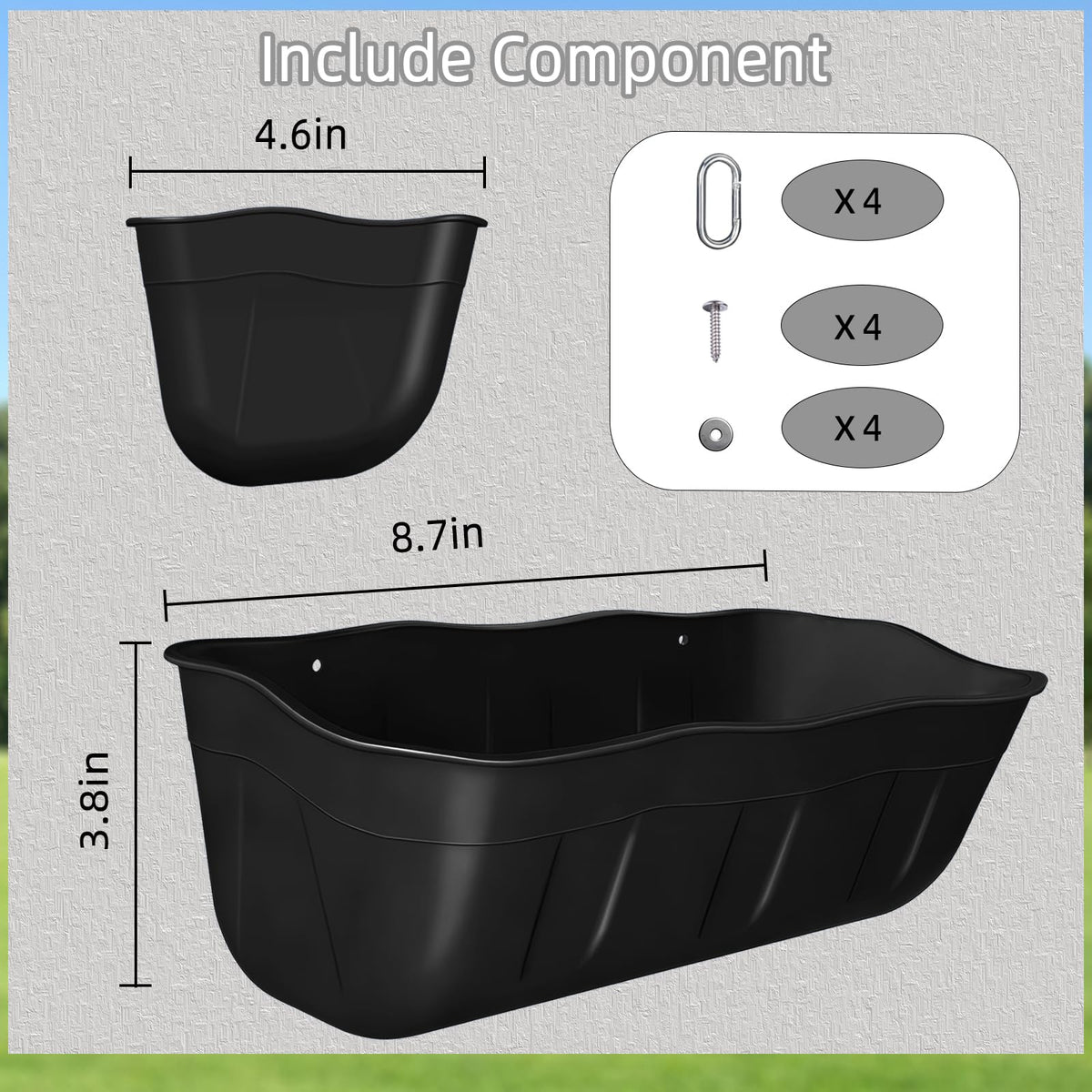 DallerSoode poultry feeder clip for easy installation on wire mesh.