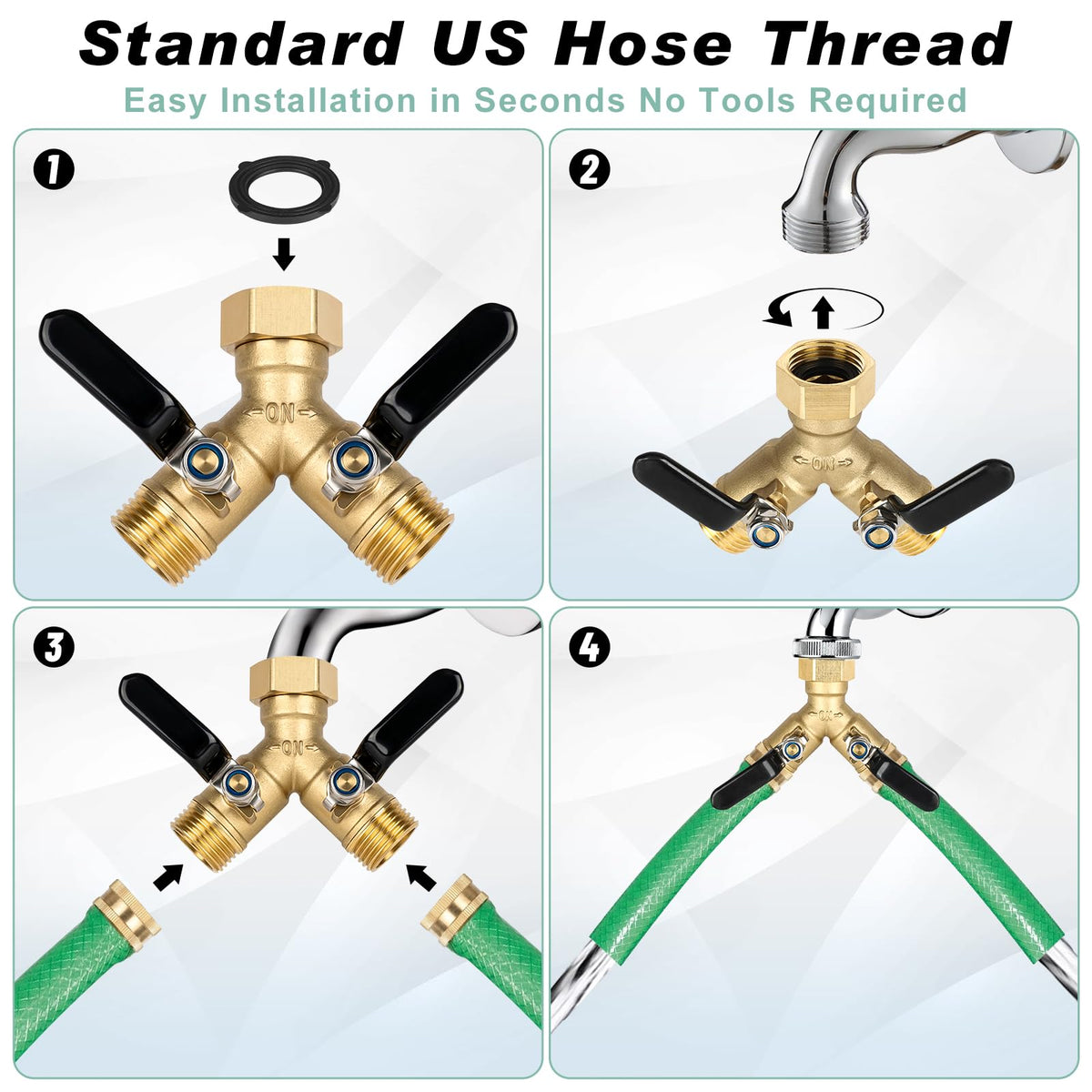 Dalmbox brass Y splitter durable assembly for outdoor tasks