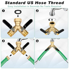 Dalmbox brass Y splitter durable assembly for outdoor tasks