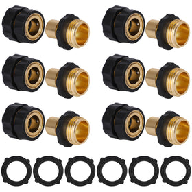 Dalmbox garden hose quick connector showing tool-free setup for fast hose changes