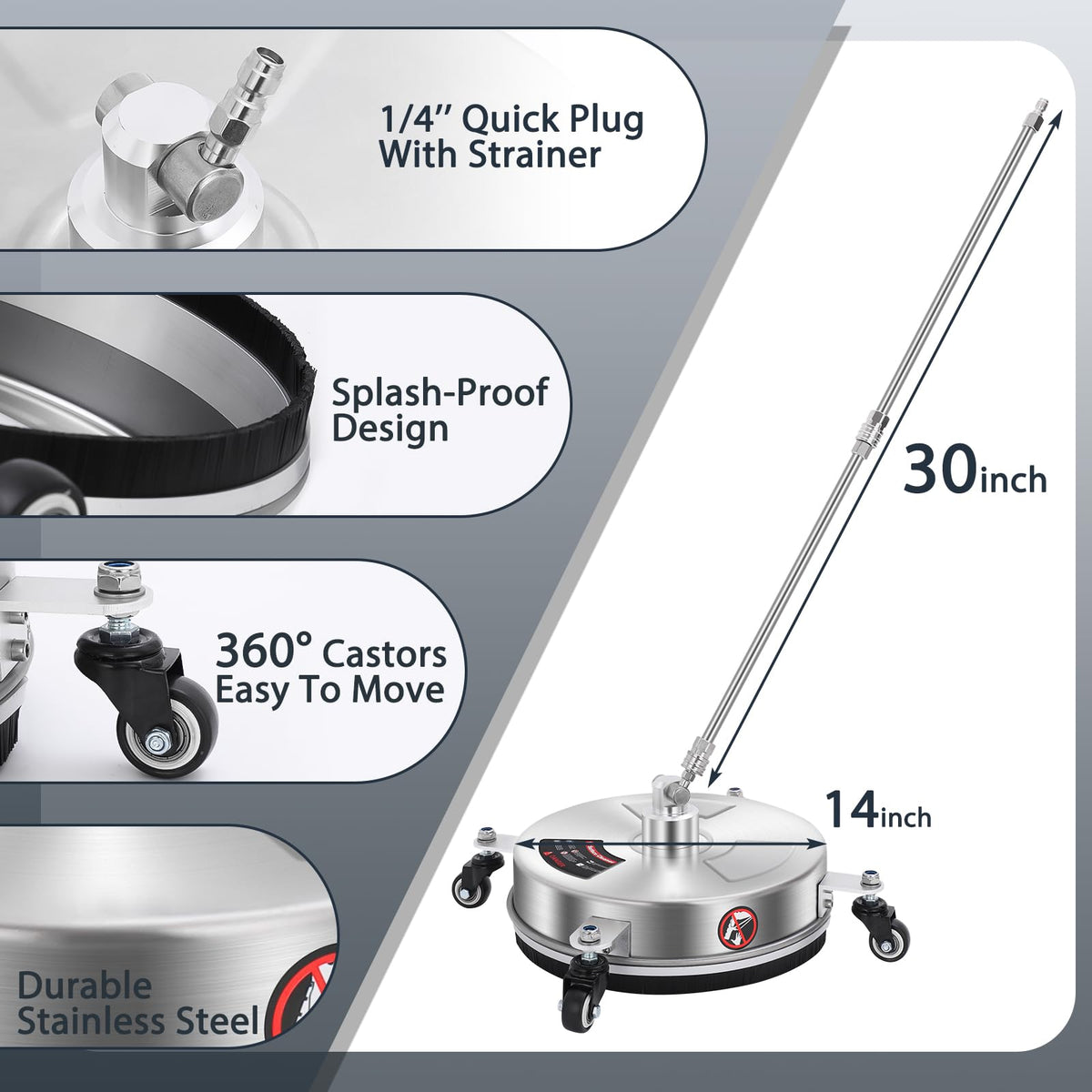 Dalmbox inlet filter helps prevent debris and keeps flow steady.