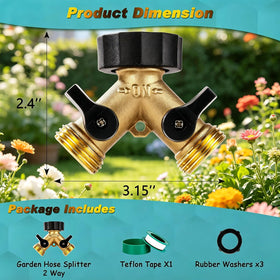Dalmbox brass splitter suits indoor and outdoor garden setups.