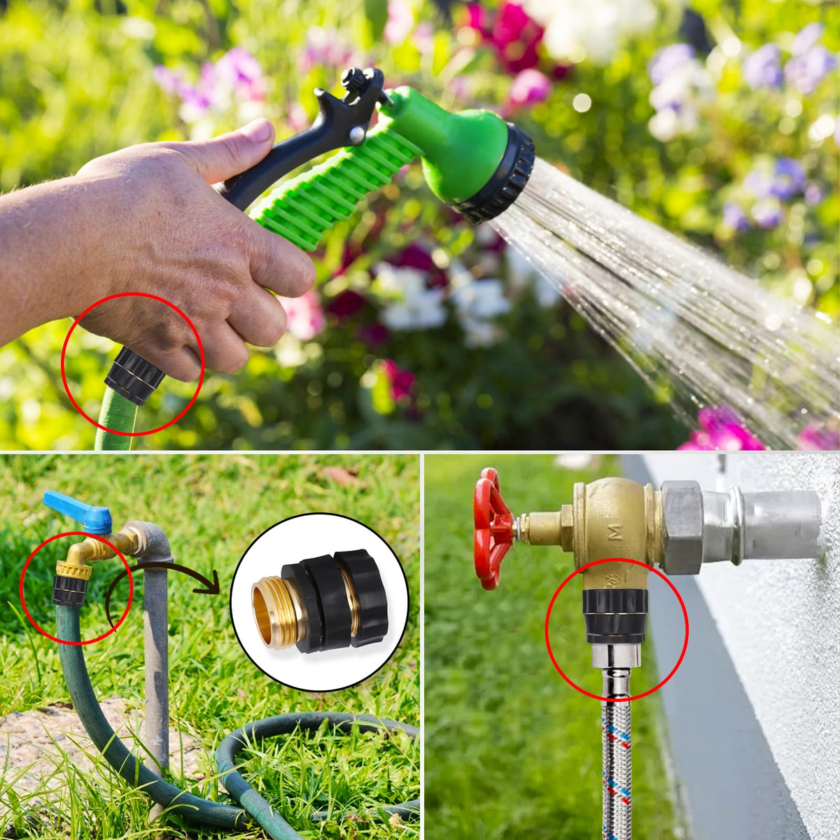 Dalmbox outdoor watering use showing flexible garden setup for efficient irrigation.