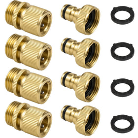 Dalmbox solid brass quick-connect fittings assembly showing sturdy joints for fast setup.