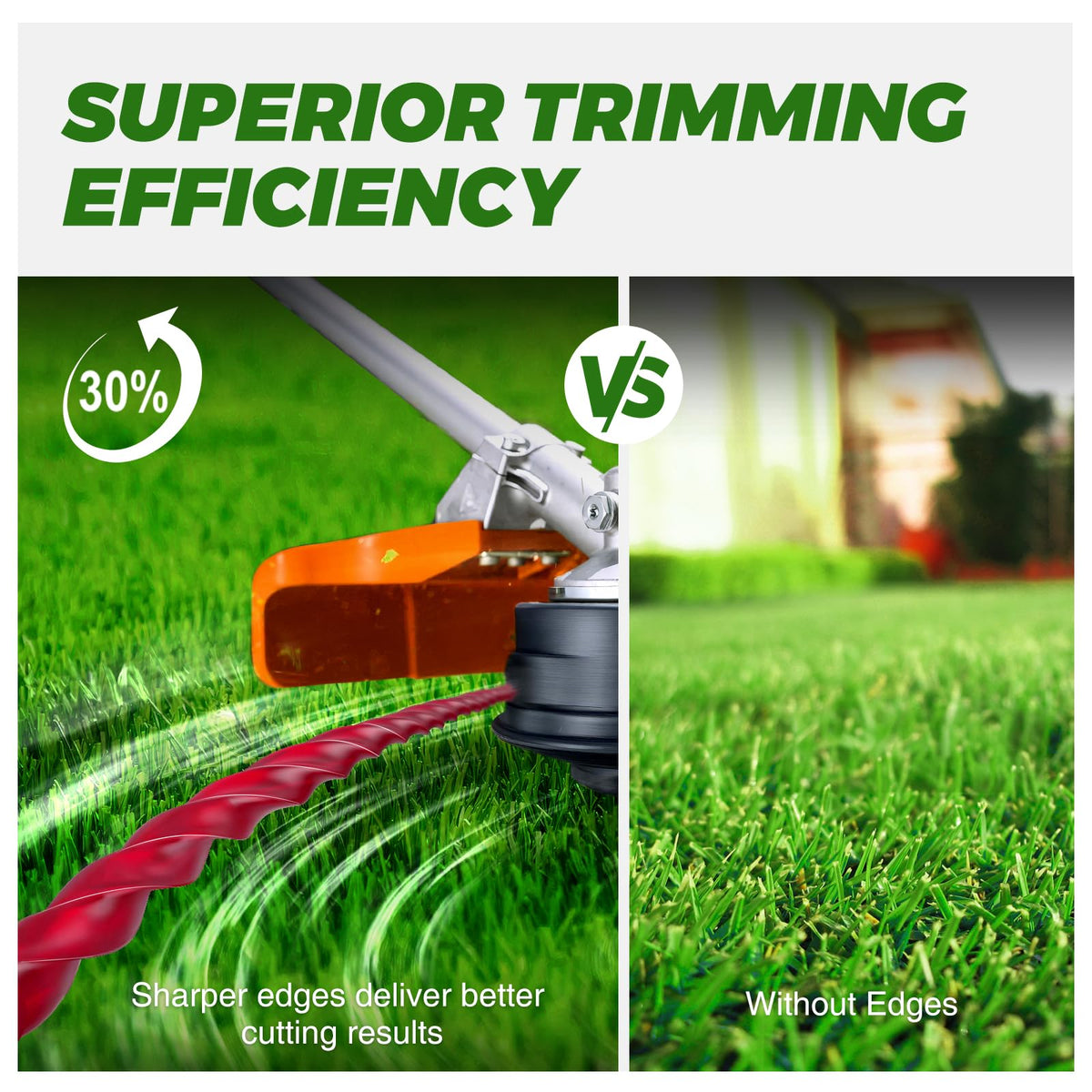 Dalom 105 trimmer line image demonstrates reduced noise and drag