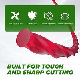 Dalom 105 twisted geometry closeup highlights sharper cutting edges