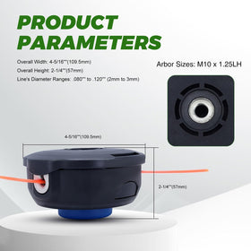 Dalom 128LD highlighting compatibility with 0.065 to 0.095 inch line gauges