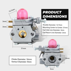 Dalom 753-06190 carburetor mounting holes ready for secure attachment
