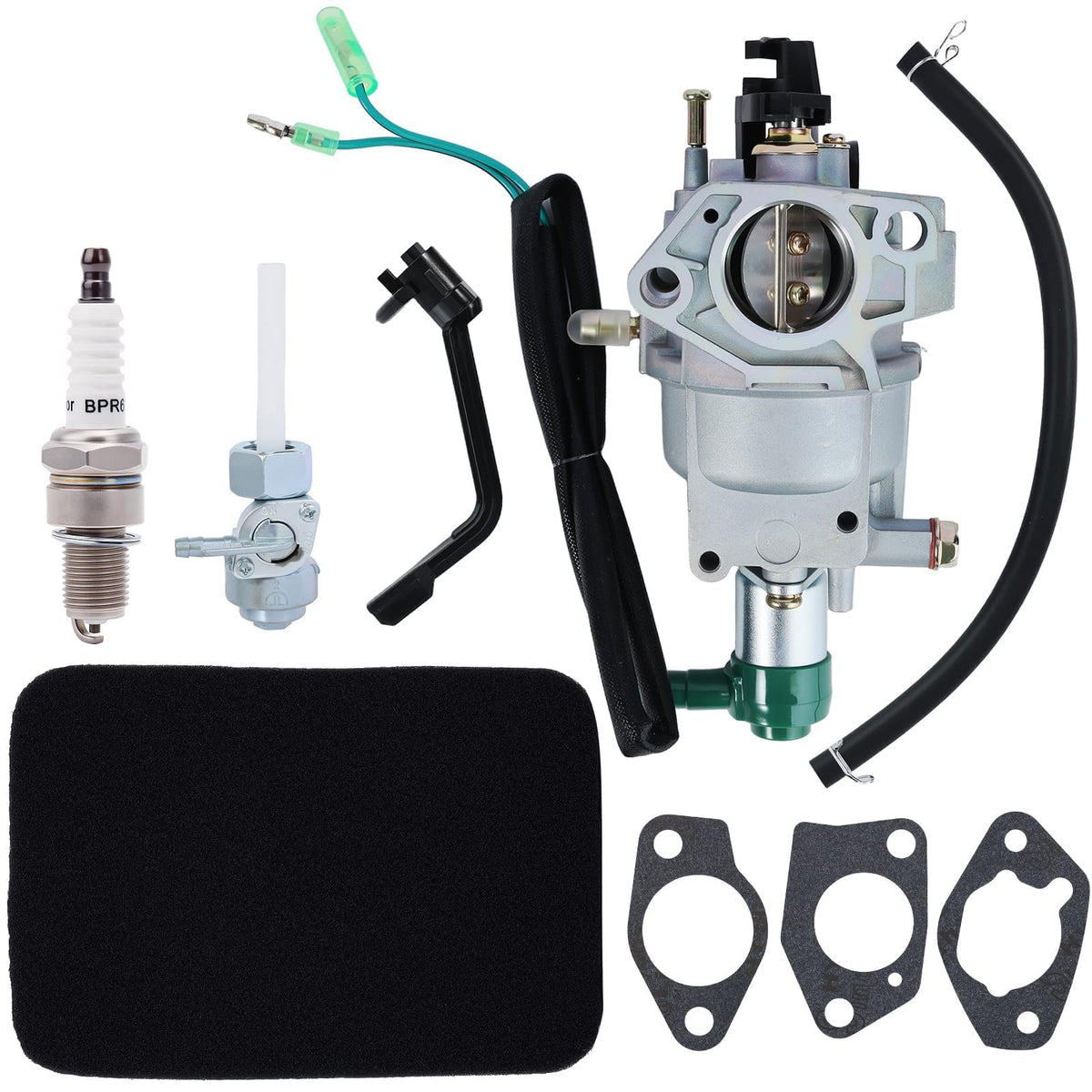 Dalom 8750 carburetor for Predator 420cc closeup showing component details for easy fit.