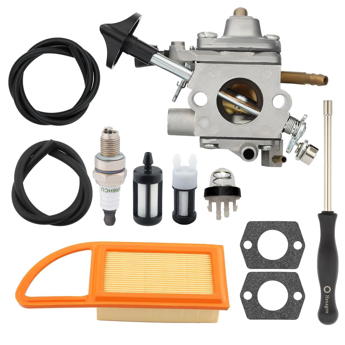 Dalom BR600 carburetor package with included parts for easier replacement