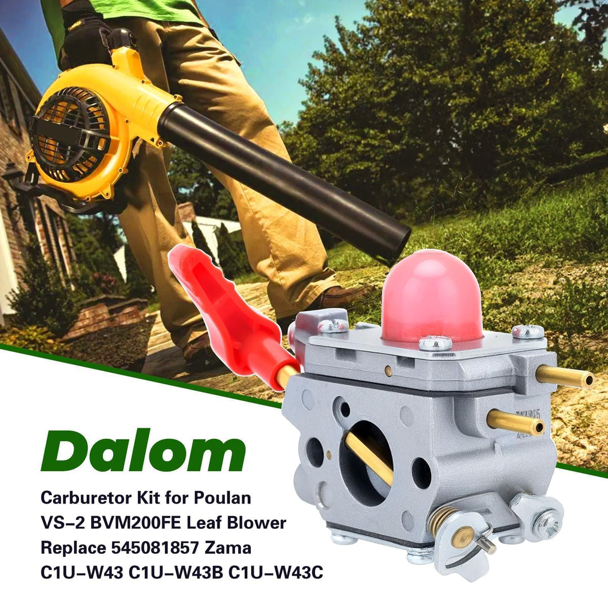 Dalom BVM200FE primer bulb for easier starting and smoother operation