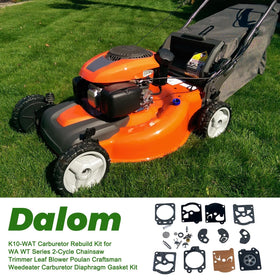 Dalom K10-WAT kit contents spread for WA/WT carburetors and gaskets.
