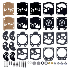 Dalom K10-WAT carb rebuild kit packaging with brand labeling and contents.