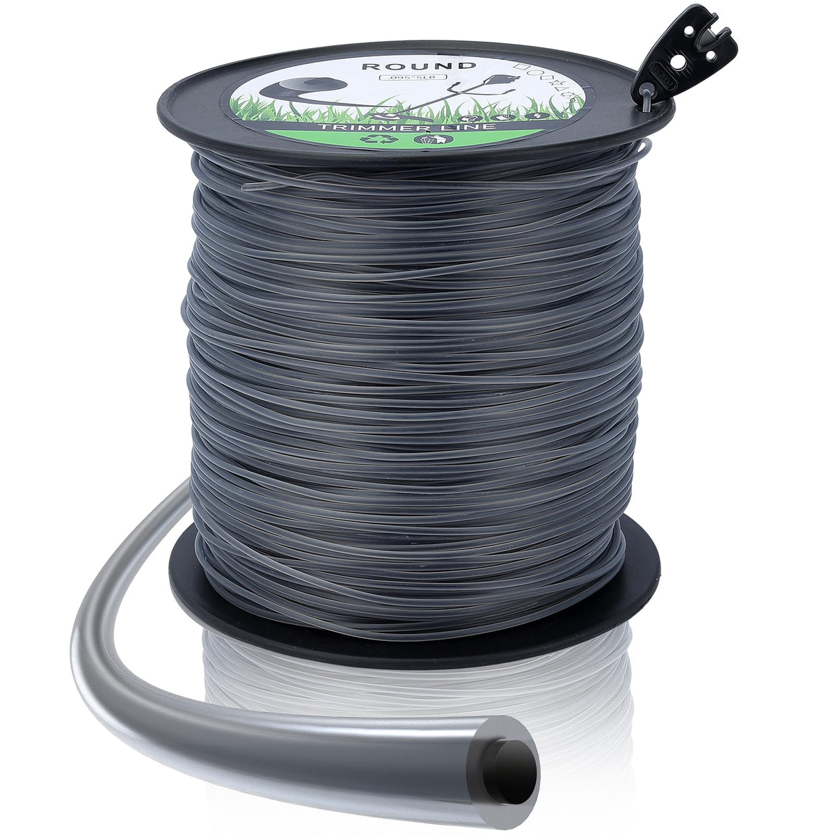 Dalom round trimmer line 0.095 inch on a 1425 ft spool for extended usage.
