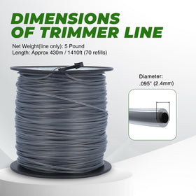 Dalom round line compatible with Stihl FS55R and family.