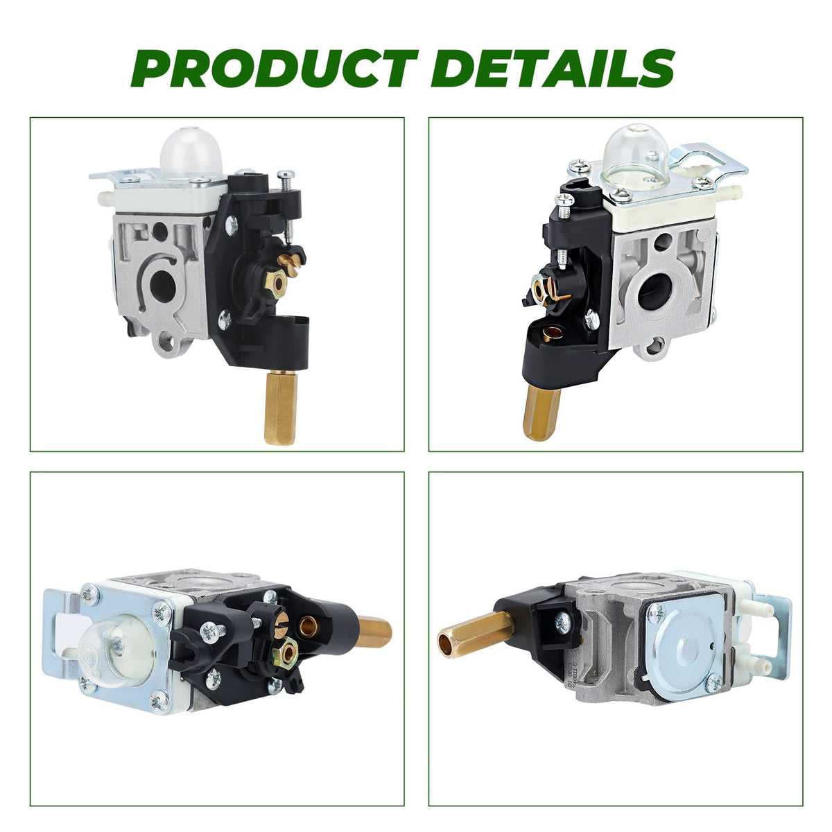 Dalom SRM 230 carburetor components laid out for inspection.
