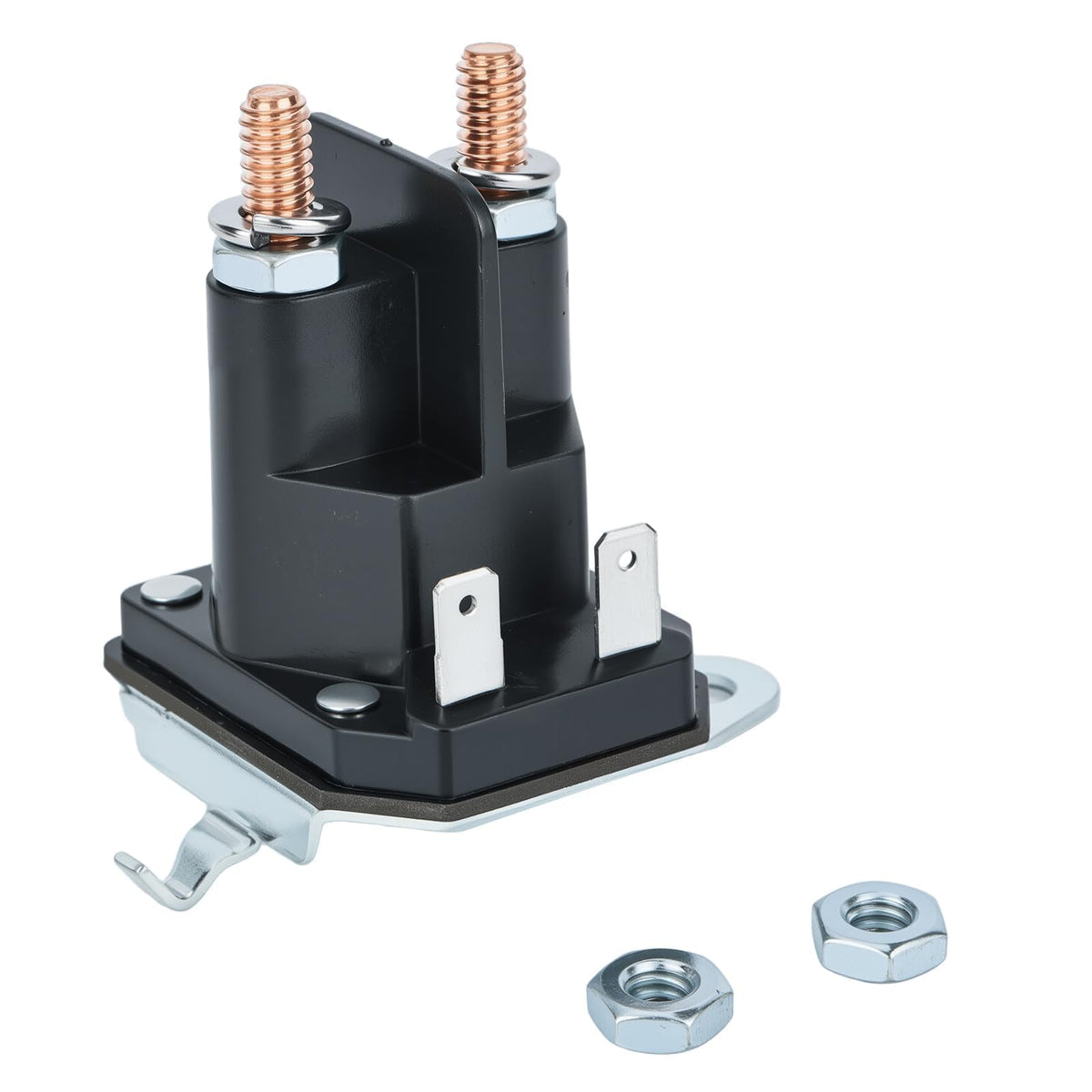 Dalom 12V starter solenoid front view for quick mower start.