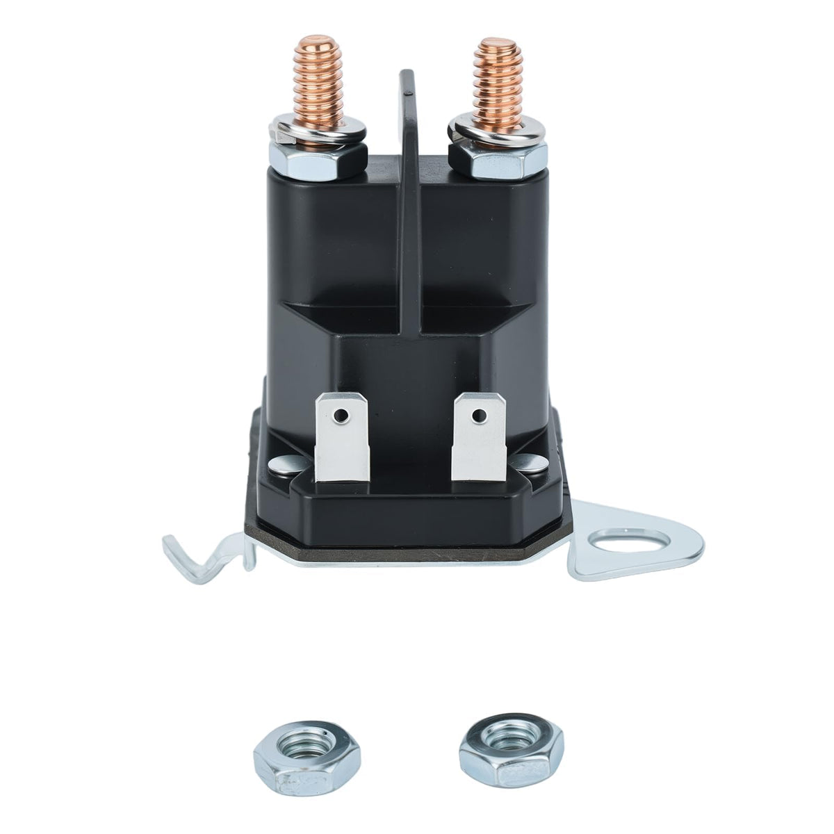 Dalom solenoid with durable studs and spade terminals for easy installation.