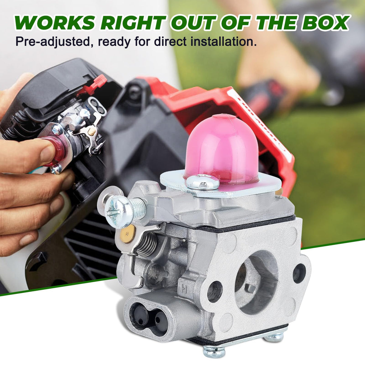Dalom TB22EC carburetor diaphragm parts shown for easy maintenance and strong fuel delivery