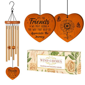Damaigiift Best-Friend Wind Chime adds outdoor ambiance with a 25.6-inch presence.