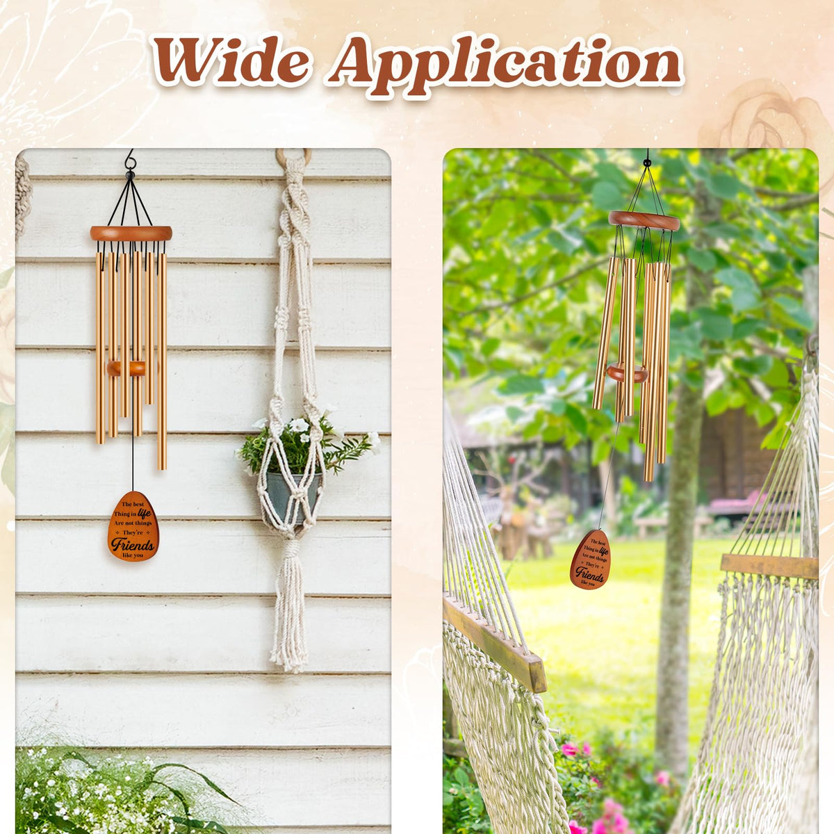 Damaigiift wind chime for gardens offering a charming long-distance gift idea.