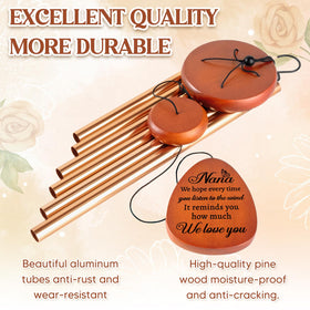 Damaigiift Nana wind chimes produce soothing tones in a breeze.