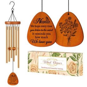 Damaigiift Nana wind chimes hung on wall, adding warm home decor.