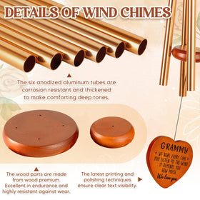 Damaigiift pine wood wind chime with natural finish