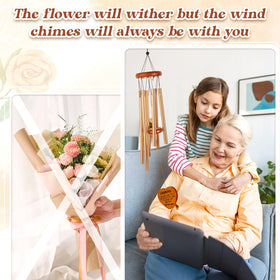 Damaigiift six golden aluminum tubes produce clear, soothing chime tones outdoors or indoors.