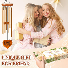 Damaigiift Soul Sister wind chime enhances porch spaces with soothing tones.