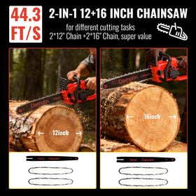Damolin brushless motor delivers high efficiency and longer runtime on tough wood.