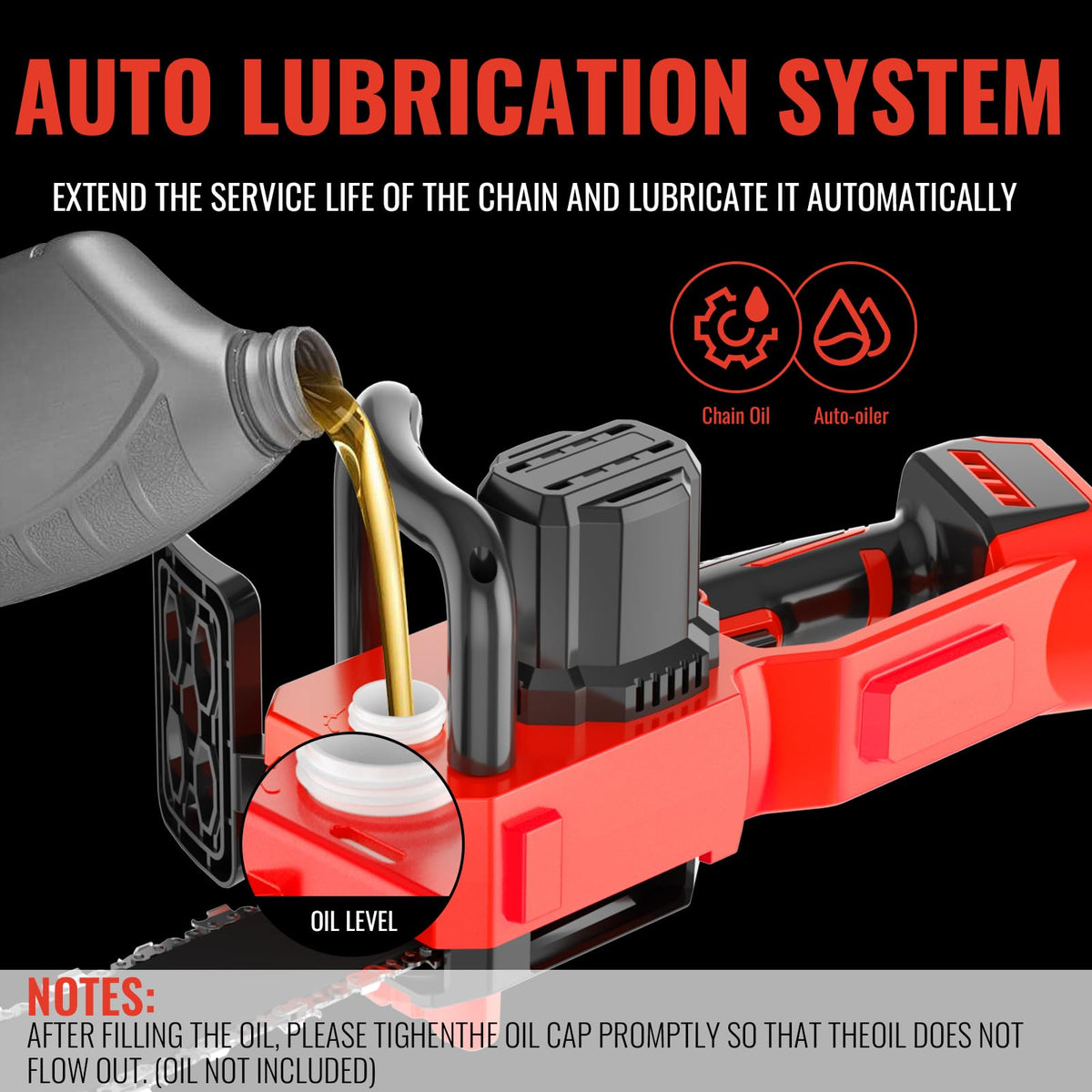 Damolin rapid-stop safety brake and quick chain stop protect operators.