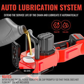 Damolin rapid-stop safety brake and quick chain stop protect operators.