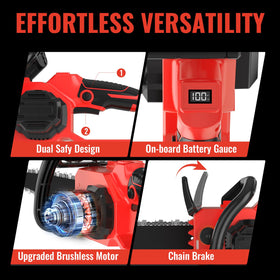 Damolin includes two spare chains for uninterrupted pruning and wood tasks.