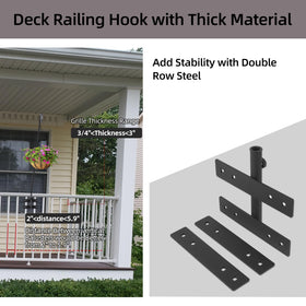 Damukoo deck hook assembly showing tool-free setup on standard rails.
