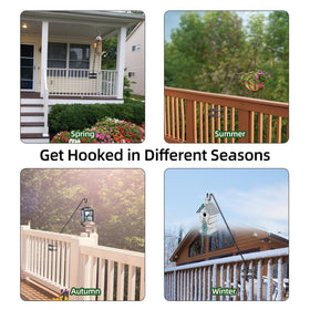 Damukoo multipurpose hanger used for lanterns and wind chimes outdoors.