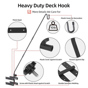 Damukoo planter hanger holding pots securely on deck railing.
