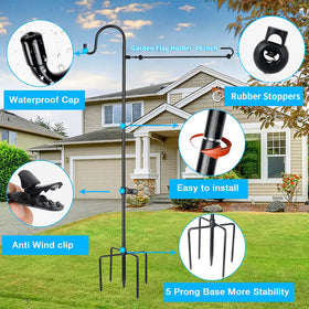 Damukoo half-inch thick pole adds rigidity for lasting outdoor use.