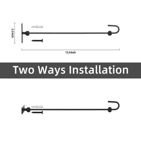 Damukoo sturdy wall-mount yard flag hanger enables easy flag changes.