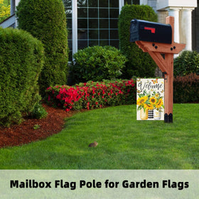 Damukoo yard flag hanger with stopper base ensures stable setup.