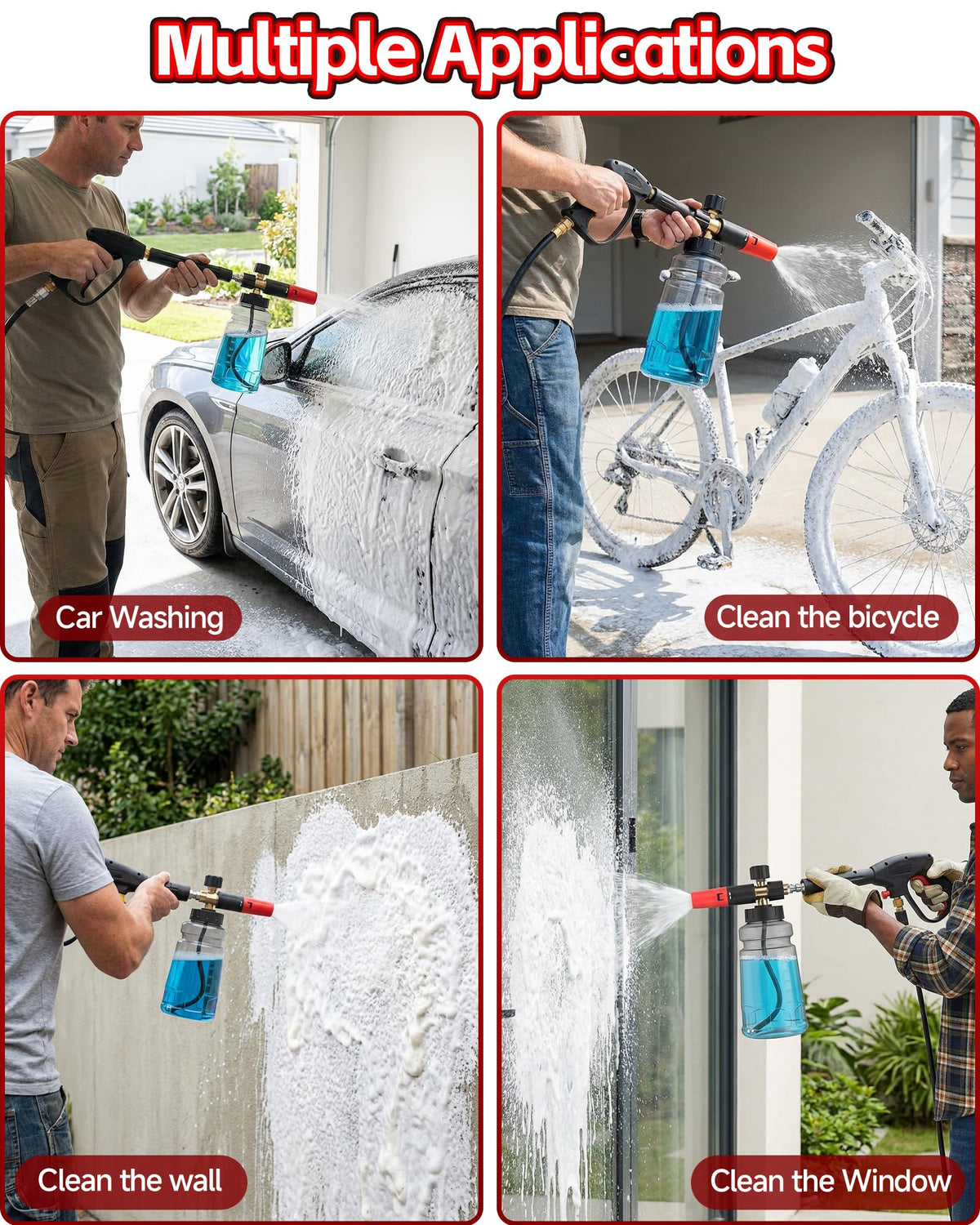 DANCINGBOAR foam cannon ergonomic grip ensures comfortable cleaning sessions