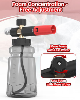 DANCINGBOAR foam cannon 1/4 inch quick-connector fits most pressure washers securely